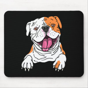 Lachende Amerikaanse Bulldog Engels Puppy Hondenli Muismat