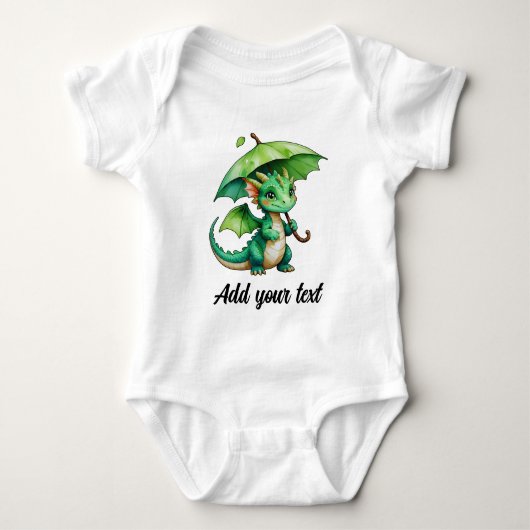 Lachende Baby Draak Bodywarmer Romper (Voorkant)
