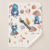 Lachende baby hippo sherpa deken (Voorkant)