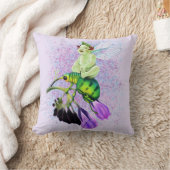 Lachende Baby Pixie Rijden op een kever Kussen (Deken)