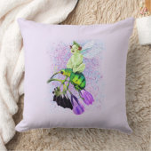 Lachende Baby Pixie Rijden op een kever Kussen (Deken)