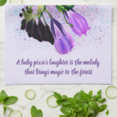 Lachende Baby Pixie Rijden op een kever Theedoek (Gevouwen)