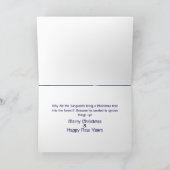 Lachende Bigfoot in de Sneeuw Feestdagen Kaart (Binnen)