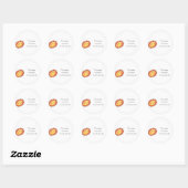 Lachende bloem - adreslabel ronde sticker (Vel)