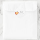 Lachende bloem - adreslabel ronde sticker (Tas)