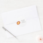 Lachende bloem - adreslabel ronde sticker (Envelop)