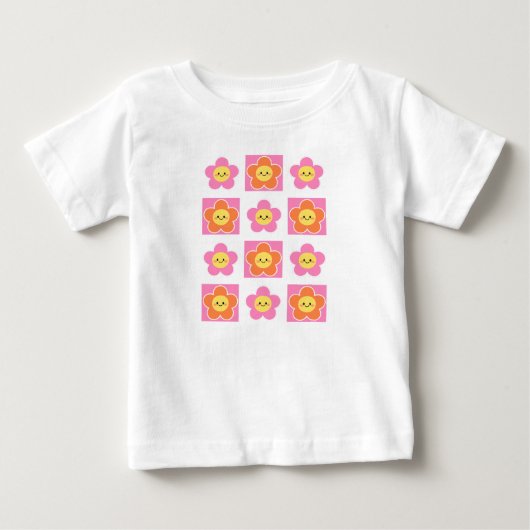 lachende bloem baby t-shirt (Voorkant)