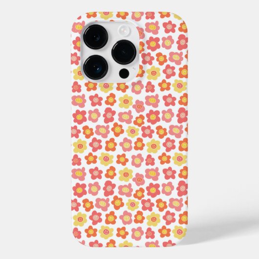 Lachende bloemen iPhone Samsung Hoesje (Achterkant)