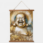 Lachende Boeddha Hangend Wandkleed (Voorkant)