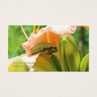 Lachende boom kikker roze lelie visitekaartjes