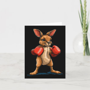 Lachende boxer kangoeroe voor een leuke vechtvibe kaart