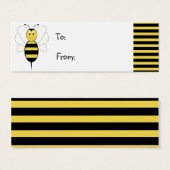 Lachende Bumble Bee Gift Label Mini Visitekaartjes (Voorkant /achterkant)
