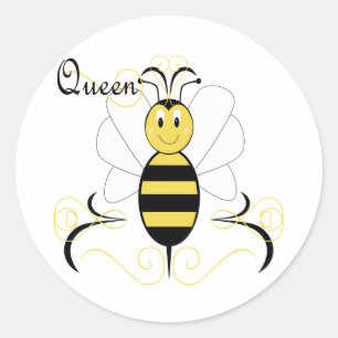 Lachende Bumble Bee Queen Bee Sticker