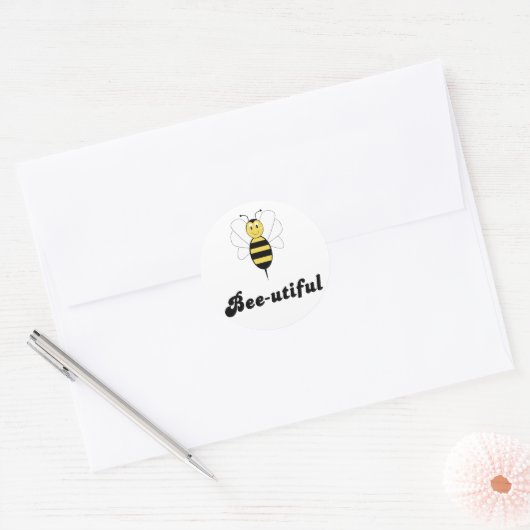 Lachende Bumble Bee-utiful Sticker (Envelop)