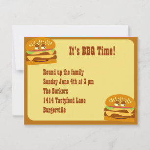 Lachende Burger BBQ Party Kaart