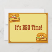Lachende Burger BBQ Party Kaart (Achterkant)