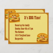 Lachende Burger BBQ Party Kaart (Voorkant / Achterkant)