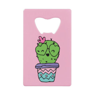 Lachende Cactus Art Valentijnse  Art Valentijnse   Creditkaart Flessenopener