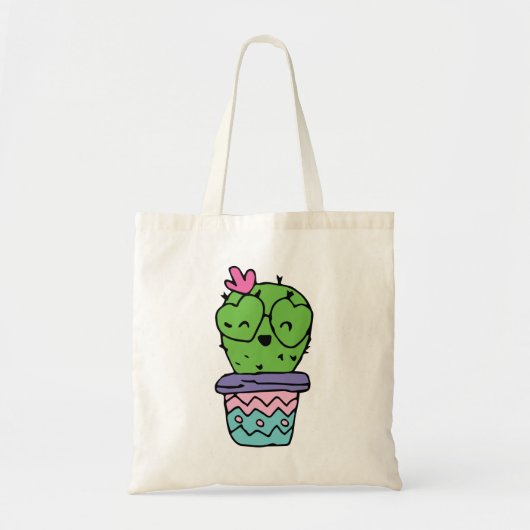 Lachende Cactus Art Valentijnse  Art Valentijnse   Tote Bag (Voorkant)