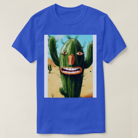 Lachende cactus in de woestijn 2 t-shirt (Design voorkant)