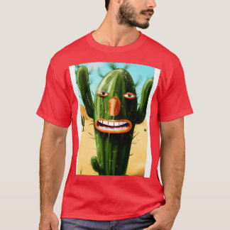 Lachende cactus in de woestijn 2 t-shirt