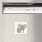 Lachende Cartoon Elephant Magnet (Insitu (Vaatwasser))