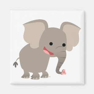 Lachende Cartoon Elephant Magnet