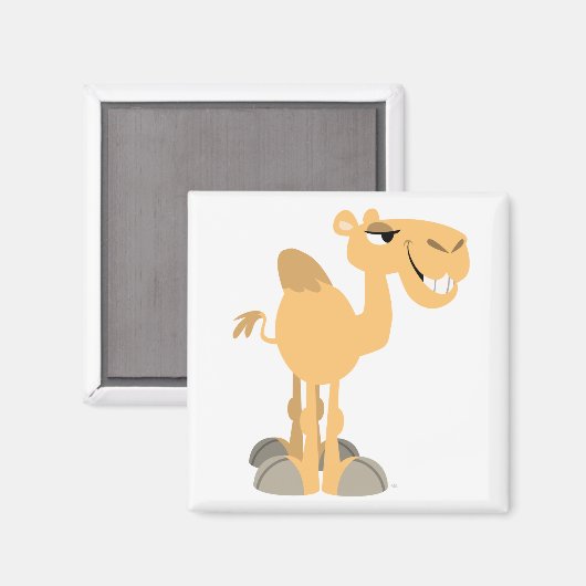 Lachende Cartoon kamelenmagneet Magneet (Voorkant / Achterkant)