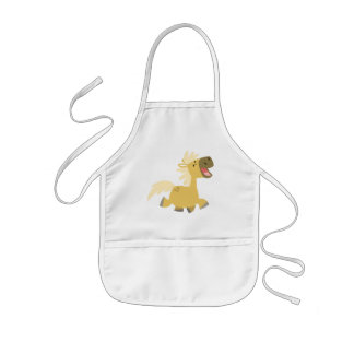 Lachende Cartoon Pony-kookpron Kinder Schort