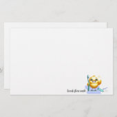 Lachende Chick met Tandheelkundige Slogan Briefpapier (Voorkant / Achterkant)