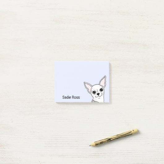 Lachende Chihuahua gepersonaliseerde notities Post-it® Notes (Op bureau)