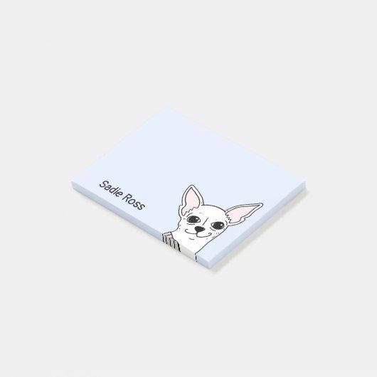 Lachende Chihuahua gepersonaliseerde notities Post-it® Notes (Schuin)