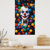 LACHENDE CLOWN IN BALPUT POSTER (Keuken)