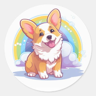 Lachende Corgi Sticker