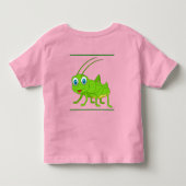 Lachende Cricket Cartoon Sleutelhanger Kinder Shirts (Achterkant)