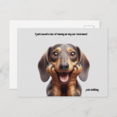 Lachende Dachshund briefkaart (Voorkant / Achterkant)
