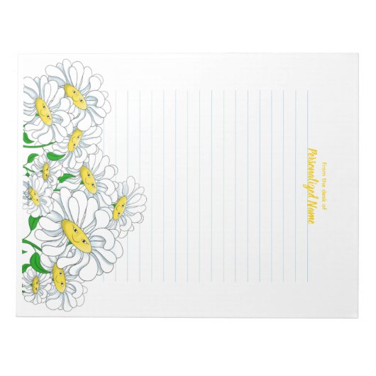 Lachende Daisy Dreams Lined Notitieblok (Voorkant)
