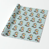 Lachende dieren kerstfavorieten - Eend 2 Cadeaupapier (Uitgerold)