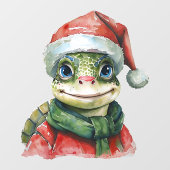 Lachende dieren kerstfavorieten - Schildpad 2 Raamsticker (Vel)
