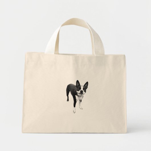lachende doggie bag mini tote bag (Voorkant)
