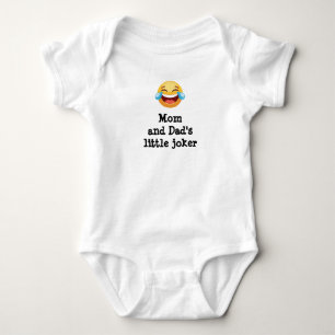 Lachende emoji Mama en Papa's kleine grapjas Romper