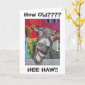 "LACHENDE EZEL GROET" BOVEN DE HUMOR KAART (Gele Bloem)