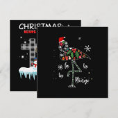 Lachende Flamingo Kerst Xmas Kaart (Voorkant / Achterkant)
