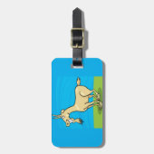 Lachende Geit Cartoon Boerderij Dier Bagagelabel (Voorkant verticaal)