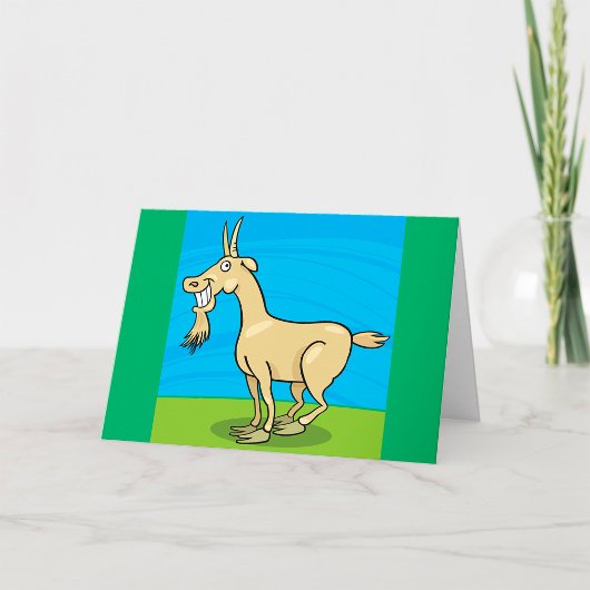 Lachende Geiten Cartoon Boerderij Dier Kaart