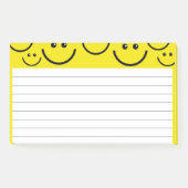 Lachende gezichten in zonnebloemgeel post-it® notes (Voorkant)