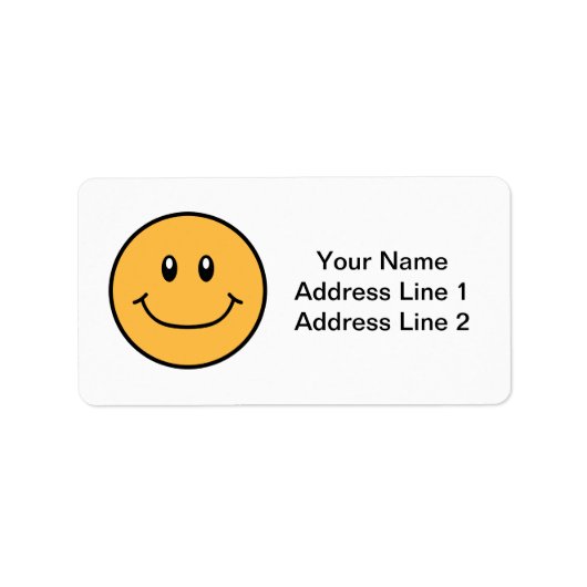 Lachende Gezichtsetiketten Sinaasappel 0001 Etiket (Voorkant)