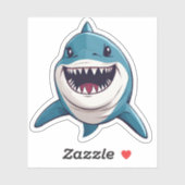 Lachende haai waterdicht sticker (Vel)