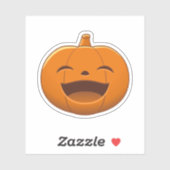 Lachende Halloween Pompoen Sticker (Vel)