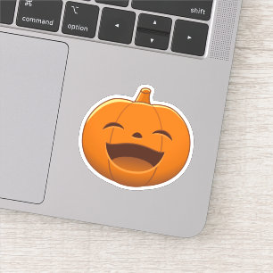 Lachende Halloween Pompoen Sticker